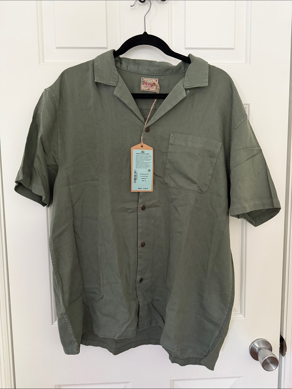 Faherty Olive Short-Sleeve Camp Button-Down Shirt